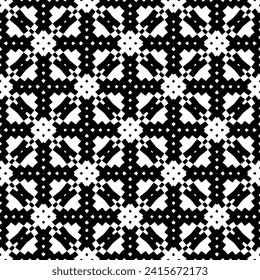 Abstract black figures on a whire background. Seamless texture for fashion, textile design,  on wall paper, wrapping paper, fabrics and home decor. Simple repeat pattern.