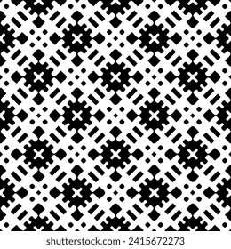 Abstract black figures on a whire background. Seamless texture for fashion, textile design,  on wall paper, wrapping paper, fabrics and home decor. Simple repeat pattern.