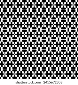 Abstract black figures on a whire background. Seamless texture for fashion, textile design,  on wall paper, wrapping paper, fabrics and home decor. Simple repeat pattern.