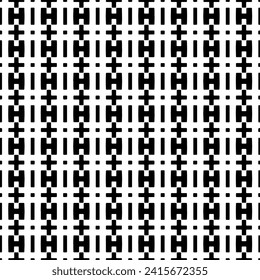 Abstract black figures on a whire background. Seamless texture for fashion, textile design,  on wall paper, wrapping paper, fabrics and home decor. Simple repeat pattern.