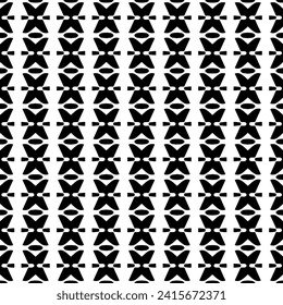 Abstract black figures on a whire background. Seamless texture for fashion, textile design,  on wall paper, wrapping paper, fabrics and home decor. Simple repeat pattern.