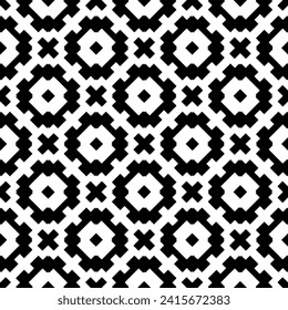 Abstract black figures on a whire background. Seamless texture for fashion, textile design,  on wall paper, wrapping paper, fabrics and home decor. Simple repeat pattern.