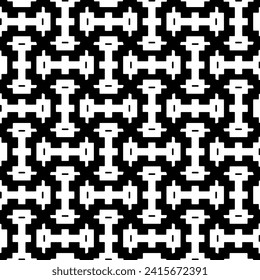 Abstract black figures on a whire background. Seamless texture for fashion, textile design,  on wall paper, wrapping paper, fabrics and home decor. Simple repeat pattern.