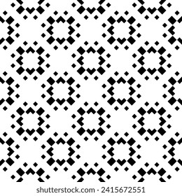 Abstract black figures on a whire background. Seamless texture for fashion, textile design,  on wall paper, wrapping paper, fabrics and home decor. Simple repeat pattern.