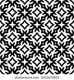 Abstract black figures on a whire background. Seamless texture for fashion, textile design,  on wall paper, wrapping paper, fabrics and home decor. Simple repeat pattern.