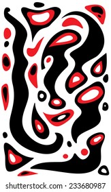 Abstract Black Fire Of Caspian Sea (Vector Art)