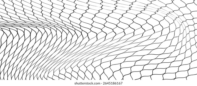 Abstract Black Fishnet Grid Pattern. modern EPS 10