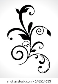 abstract black floral background 