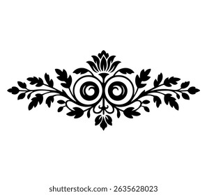 Abstract black floral seamless pattern vector	
