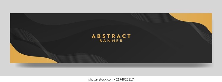 Abstract Black Fluid Banner Template. Modern background design. gradient color. Dynamic Waves. Liquid shapes composition. Fit for banners