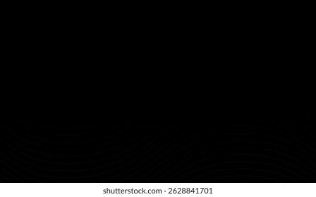 Abstract black fluid waves background, elegant dark dynamic ripple texture, modern wavy surface pattern for graphic design and minimalist templates, artistic monochrome backdrop