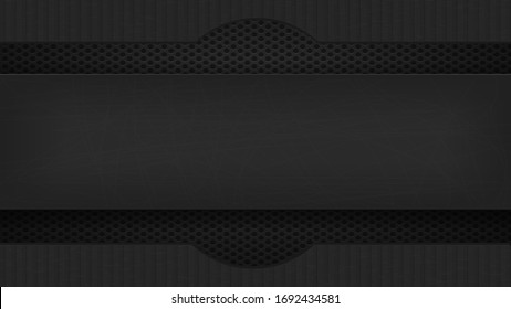 Abstract black frame with dots and lines. Modern design for advertisement or business card vector illustration.