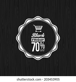 Abstract black Friday discount label on a special background