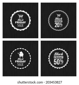 Abstract black Friday discount labels on a special background