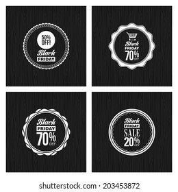 Abstract black Friday discount labels on a special background