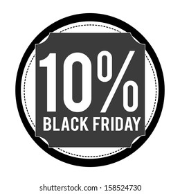 abstract black friday label on white background