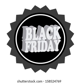 abstract black friday label on white background