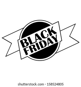 abstract black friday label on white background