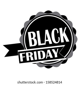 abstract black friday label on white background
