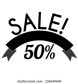 abstract black friday label on white background