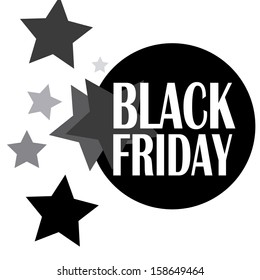 abstract black friday label on white background