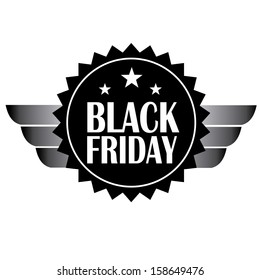 abstract black friday label on white background