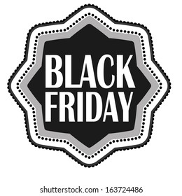 abstract black friday label on white background