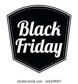 abstract black friday label on a white background