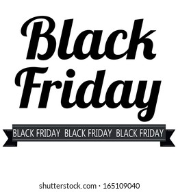 abstract black friday label on a white background