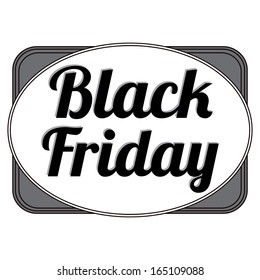 abstract black friday label on a white background