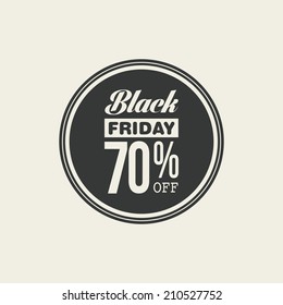 Abstract black friday label on a white background