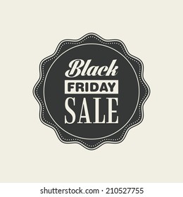 Abstract black friday label on a white background
