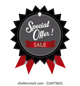 abstract black friday label on a white background
