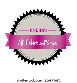 abstract black friday label on a white background