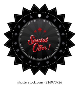 abstract black friday label on a white background