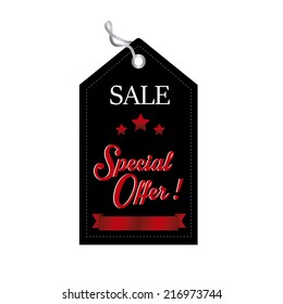 abstract black friday label on a white background
