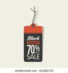 abstract black friday label on a white background