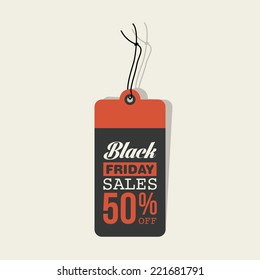 abstract black friday label on a white background