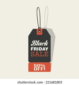 abstract black friday label on a white background