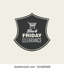 abstract black friday label on a white background