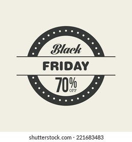 abstract black friday label on a white background