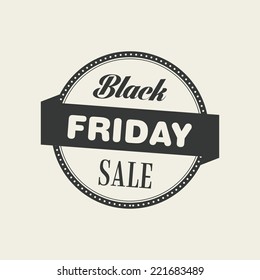 abstract black friday label on a white background