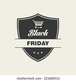 abstract black friday label on a white background
