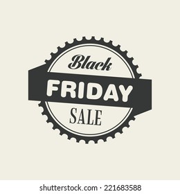 abstract black friday label on a white background
