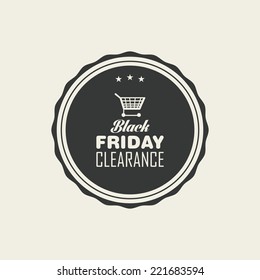 abstract black friday label on a white background