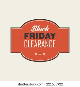abstract black friday label on a white background