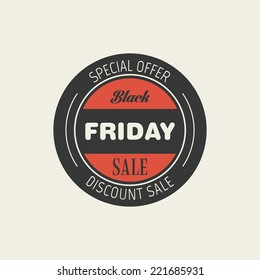 abstract black friday label on a white background