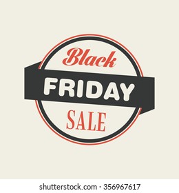 Abstract Black Friday label on a white background