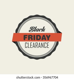 Abstract Black Friday label on a white background