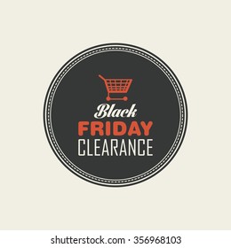 Abstract Black Friday label on a white background